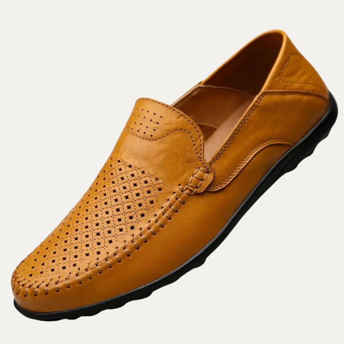 Breathable Men's Leather Slip On Shoes - OutfitLondon