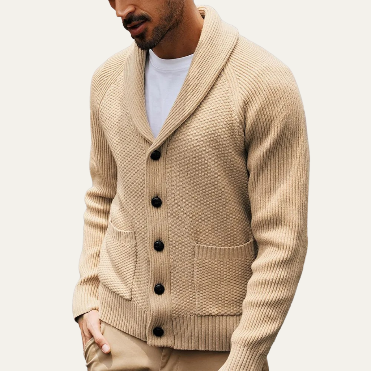 Men's Traditional Cable Crew Neck Sweater