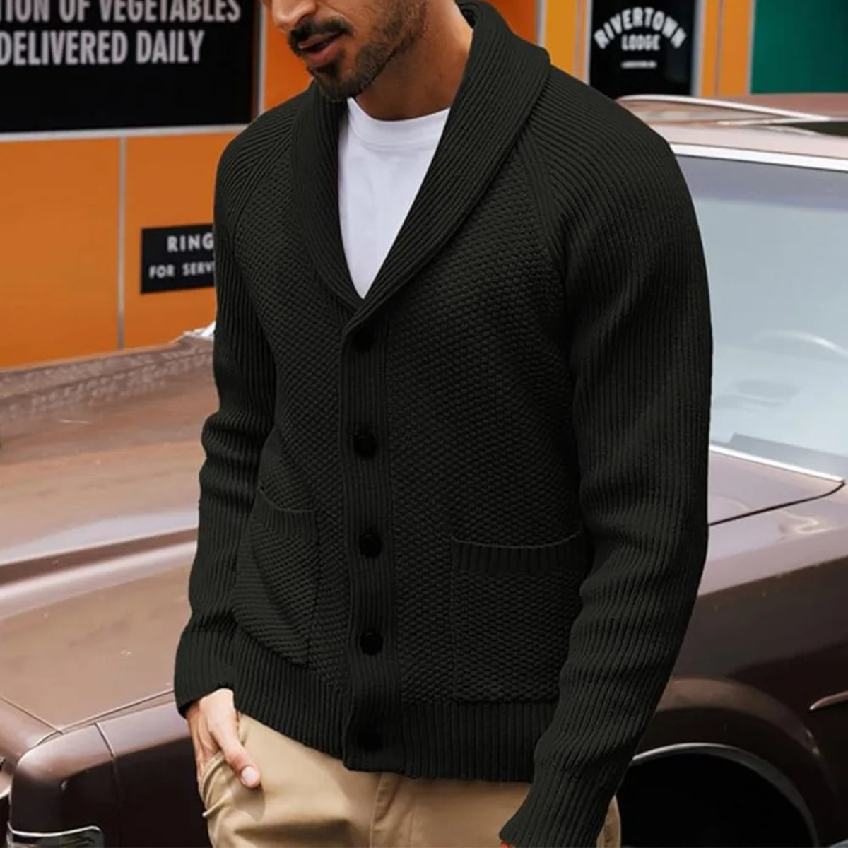 Men's Traditional Cable Crew Neck Sweater