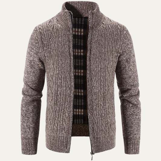 Men's Thick Quilted Zipper Jacket - OutfitLondon