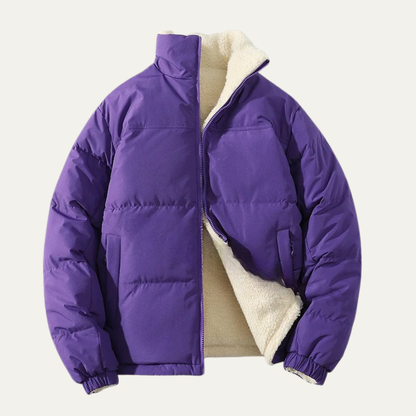 Warm Men's Reversible Fleece Puffer Coat
