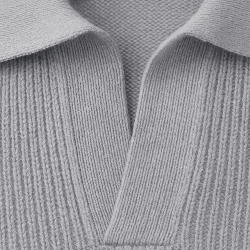 Classic Men's Thick Knit Polo Shirt