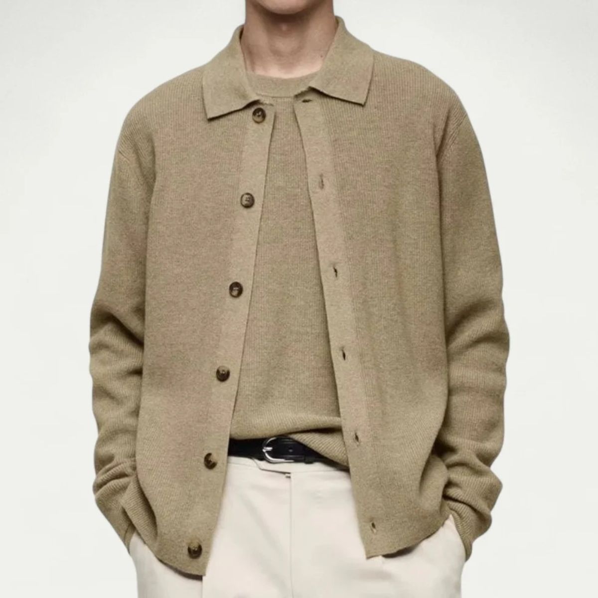Men's Traditional Crew Neck Cardigan