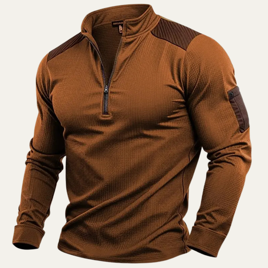 Men's Slim Fit Thermal Quarter Zip - OutfitLondon