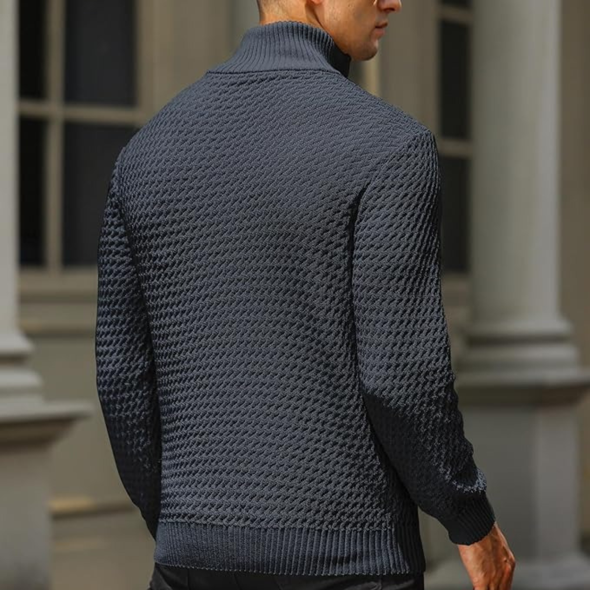 Casual Quarter Zip Pullover Sweater
