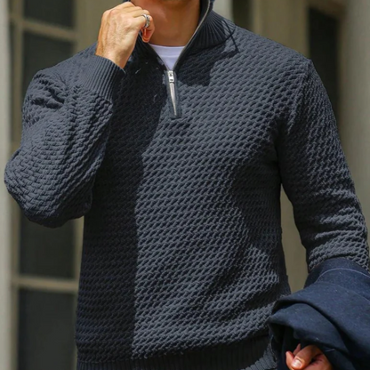 Casual Quarter Zip Pullover Sweater