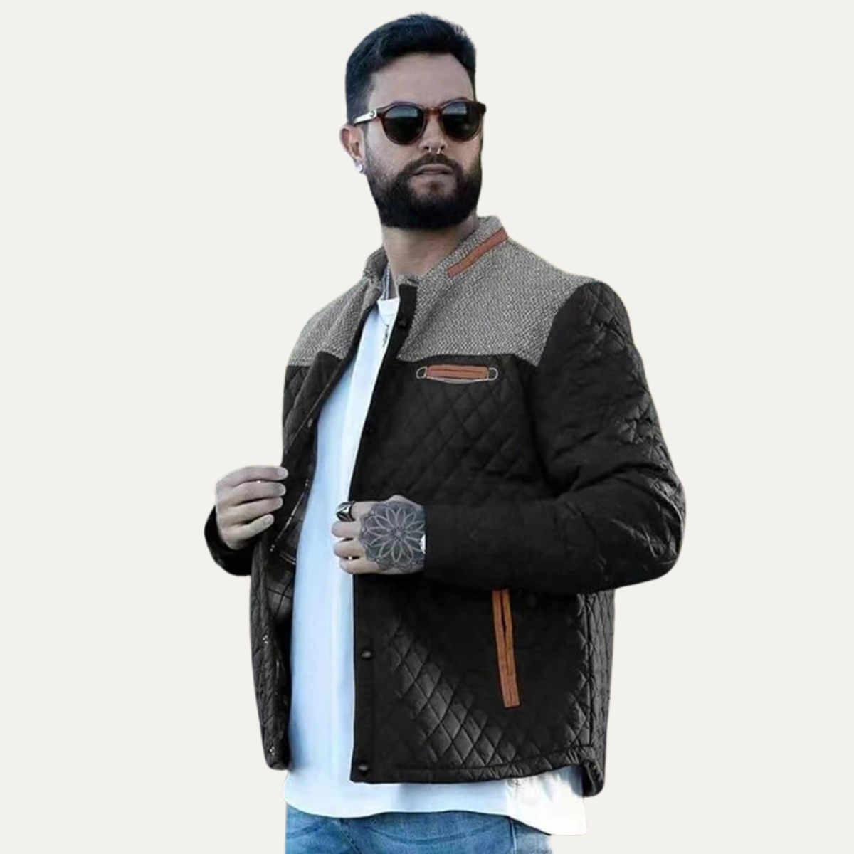 Thick Wool Button Front Mens Blazer