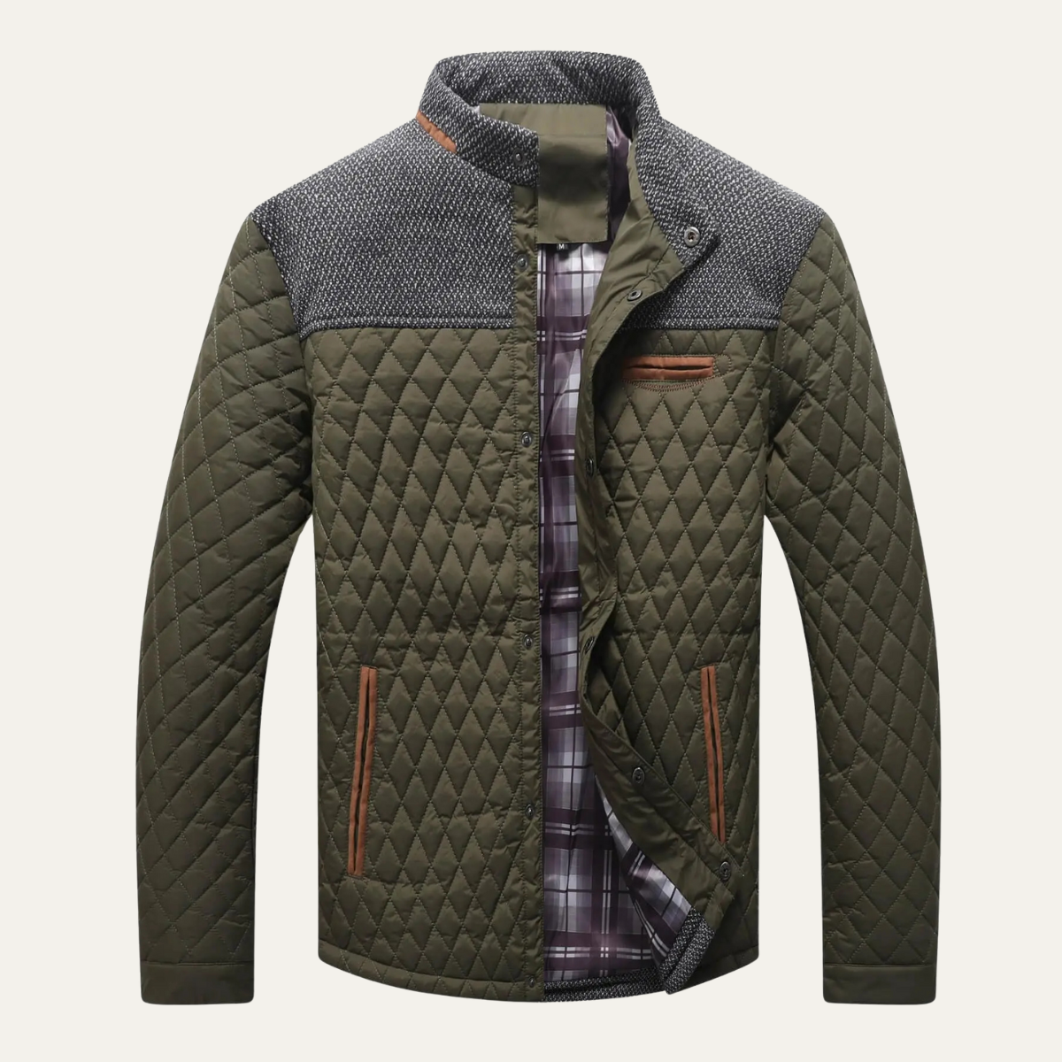 Warm Padded Knit Jacket for Men