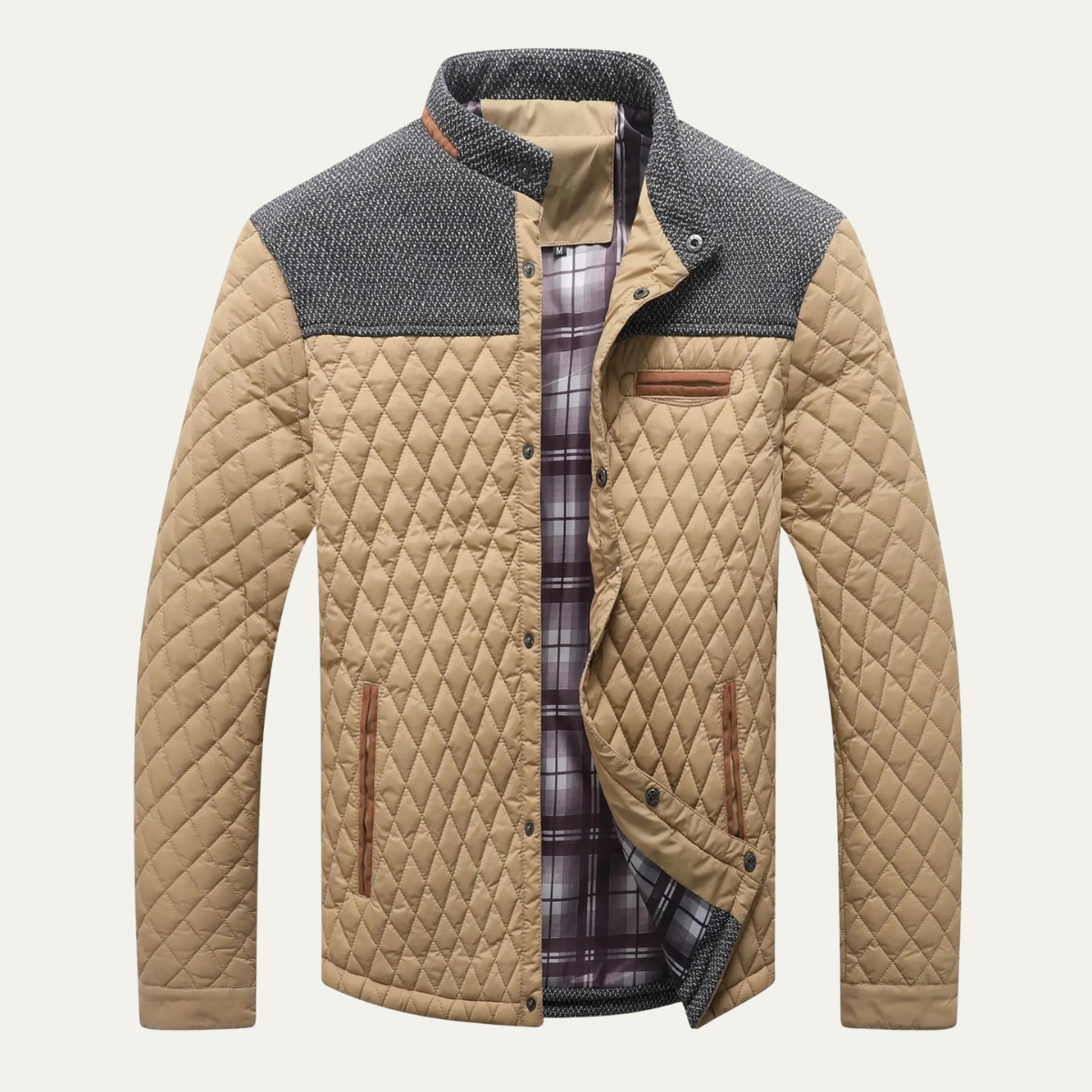 Warm Padded Knit Jacket for Men