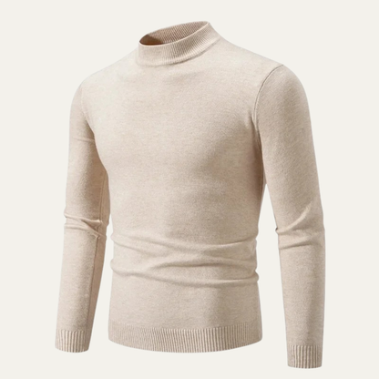 Men's Fitted Patterned Knit Crew Neck Sweater - OutfitLondon