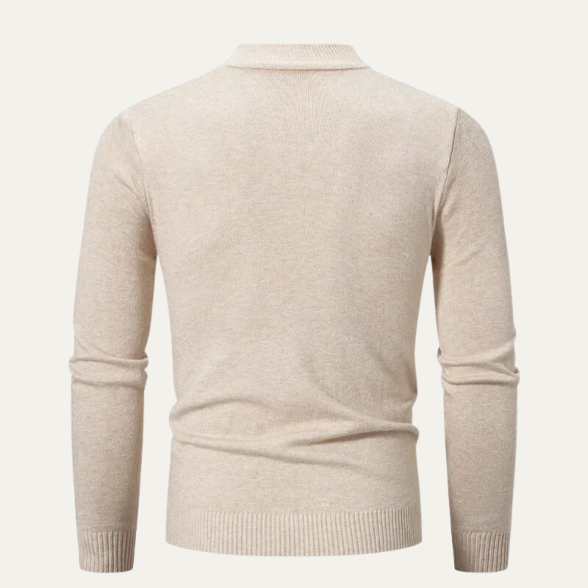 Men's Fitted Patterned Knit Crew Neck Sweater