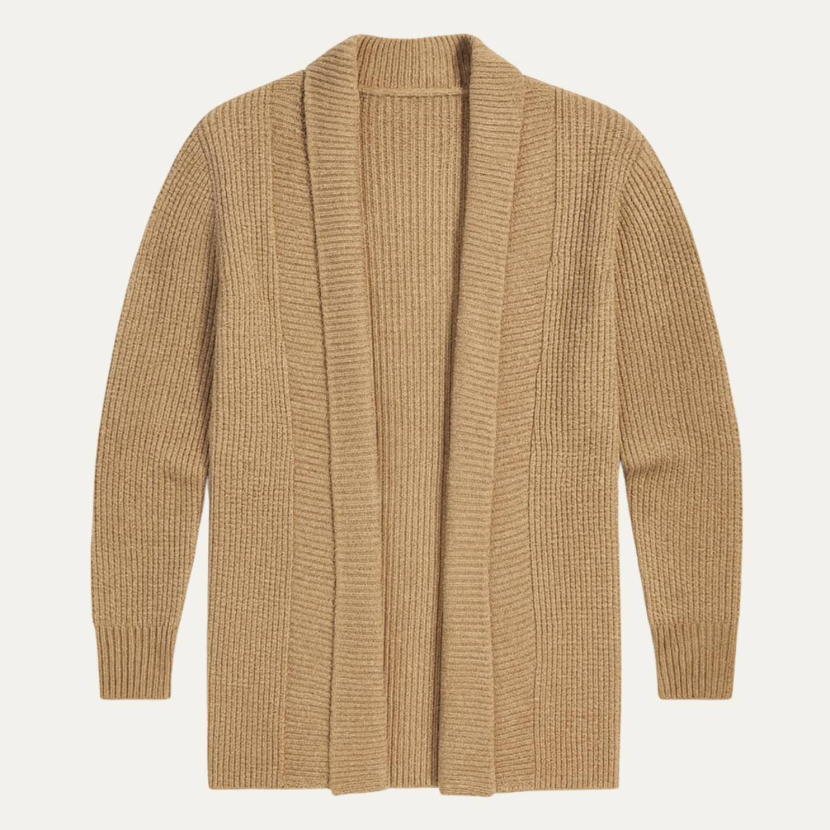 Soft Men's Open Front Cardigan Sweater