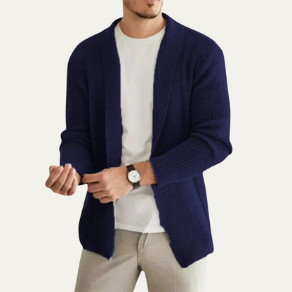 Soft Men's Open Front Cardigan Sweater