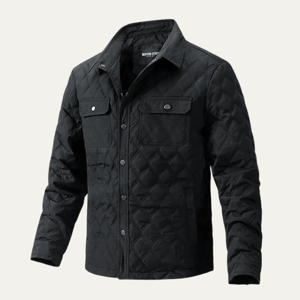 Warm Quilted Button Down Jacket - OutfitLondon