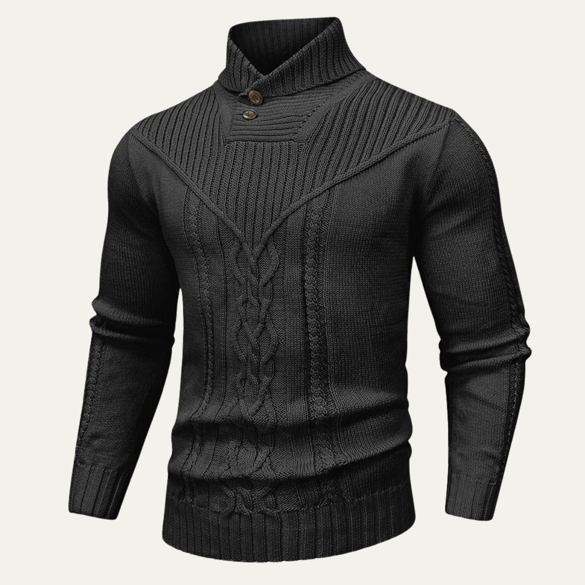 Men's Crew Neck Thick Knit Jumper - OutfitLondon