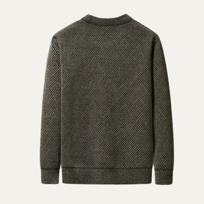 Classic Patterned Crew Neck Sweater