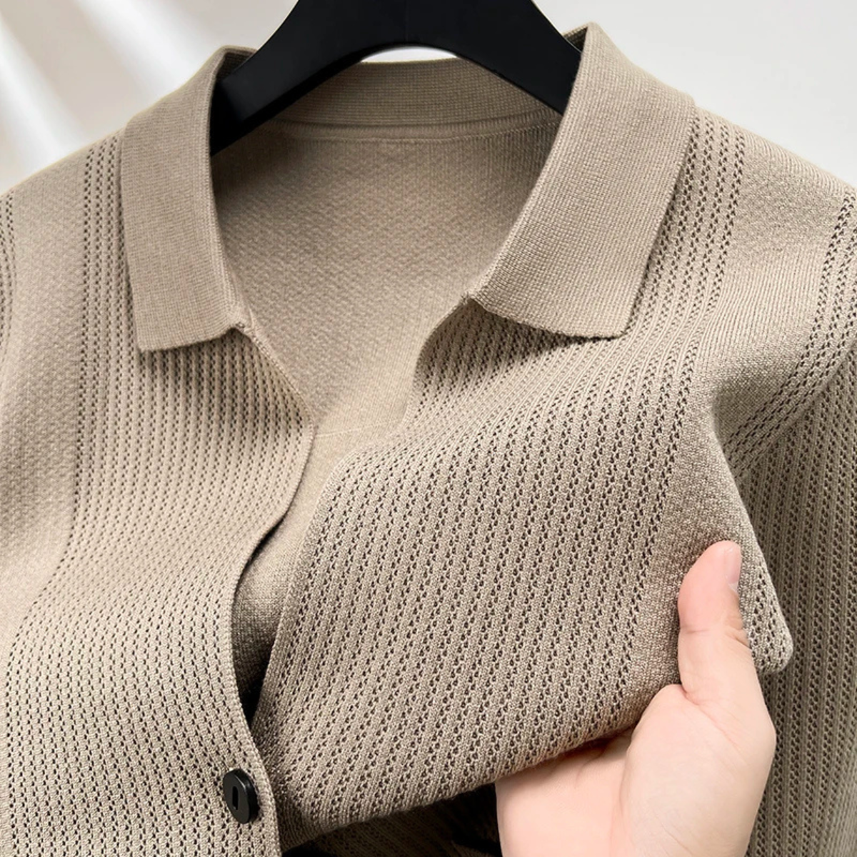 Classic Crew Neck Cardigan Sweater