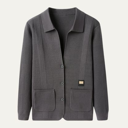 Classic Crew Neck Cardigan Sweater