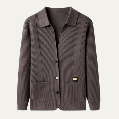 Classic Crew Neck Cardigan Sweater