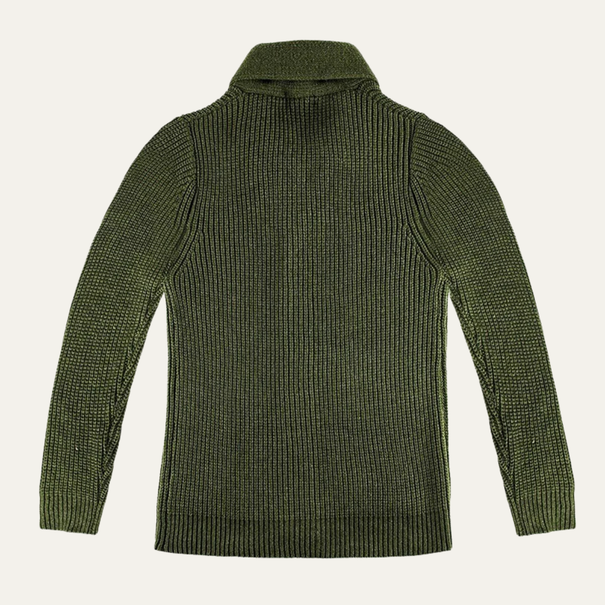 Thick Knit Crew Neck Cardigan