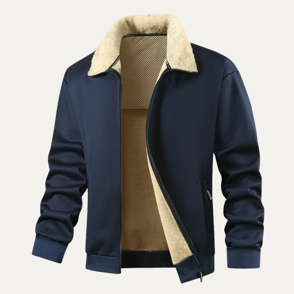 Warm Fleece Lined Zip Up Jacket - OutfitLondon