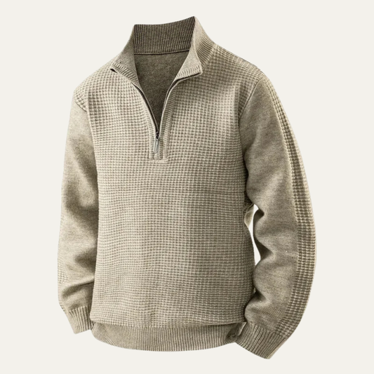Soft Texture Men's Zip Up Sweater - OutfitLondon
