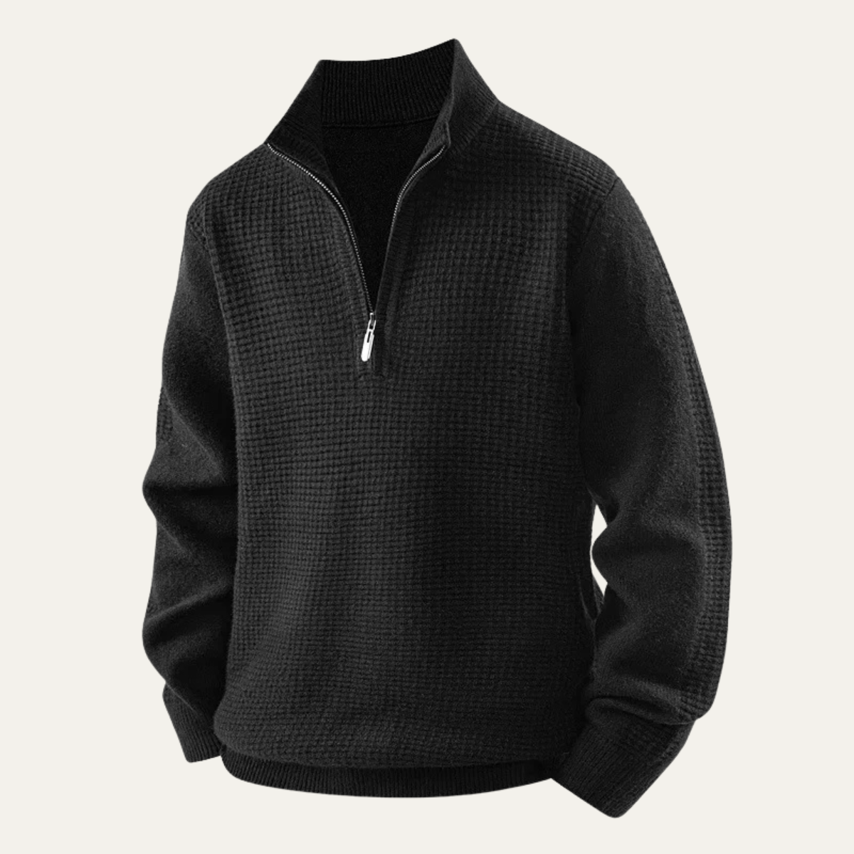 Soft Texture Men's Zip Up Sweater