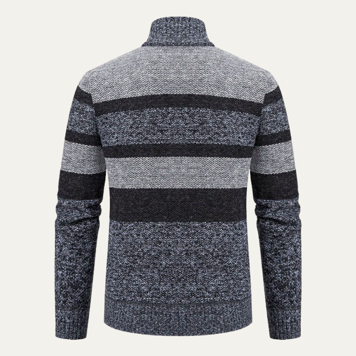 Classic Zip-Up Stripe Sweater