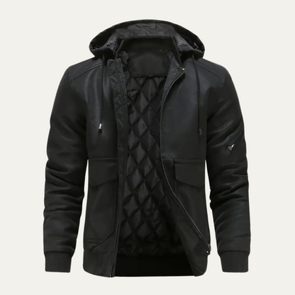 Tough Synthetic Leather Mens Coat