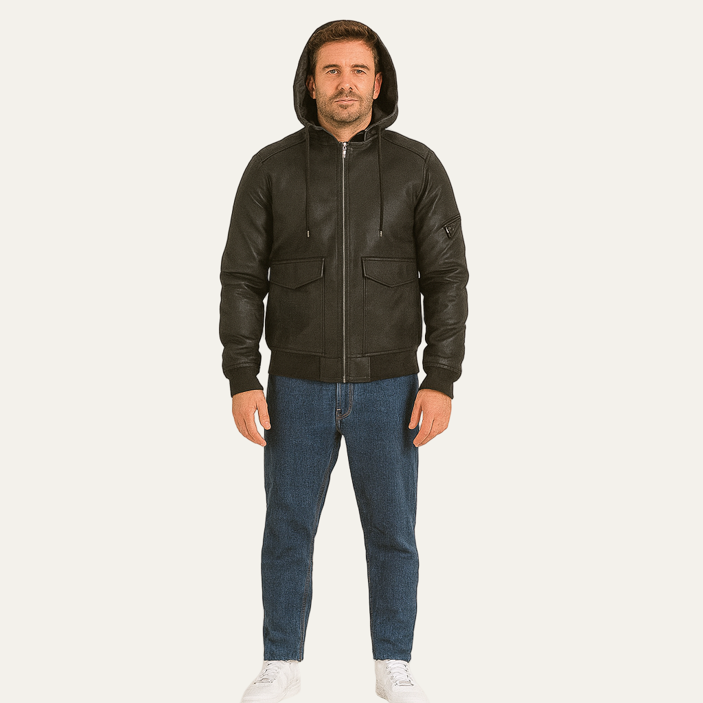 Tough Synthetic Leather Mens Coat