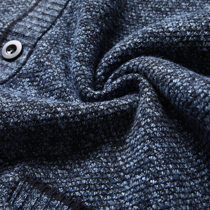 Classic Men's Knitted Button Sweater