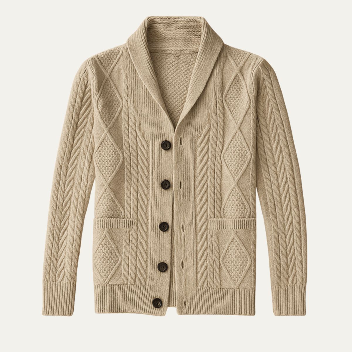 Men's Soft Chunky Knit Sweater - OutfitLondon