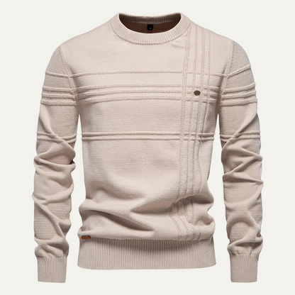 Classic Fit Ribbed Knit Sweater - OutfitLondon