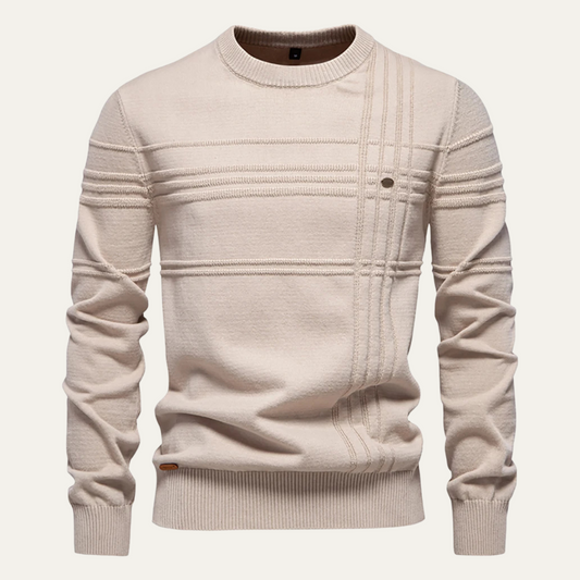 Classic Fit Ribbed Knit Sweater - OutfitLondon