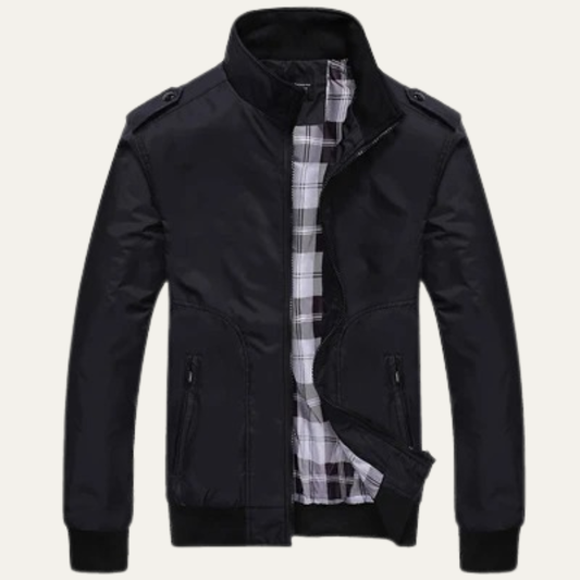 Men's Classic Flight Jacket with Collar - OutfitLondon