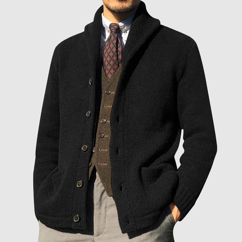 Classic Button Front Men's Cardigan Sweater