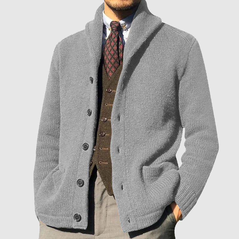 Classic Button Front Men's Cardigan Sweater