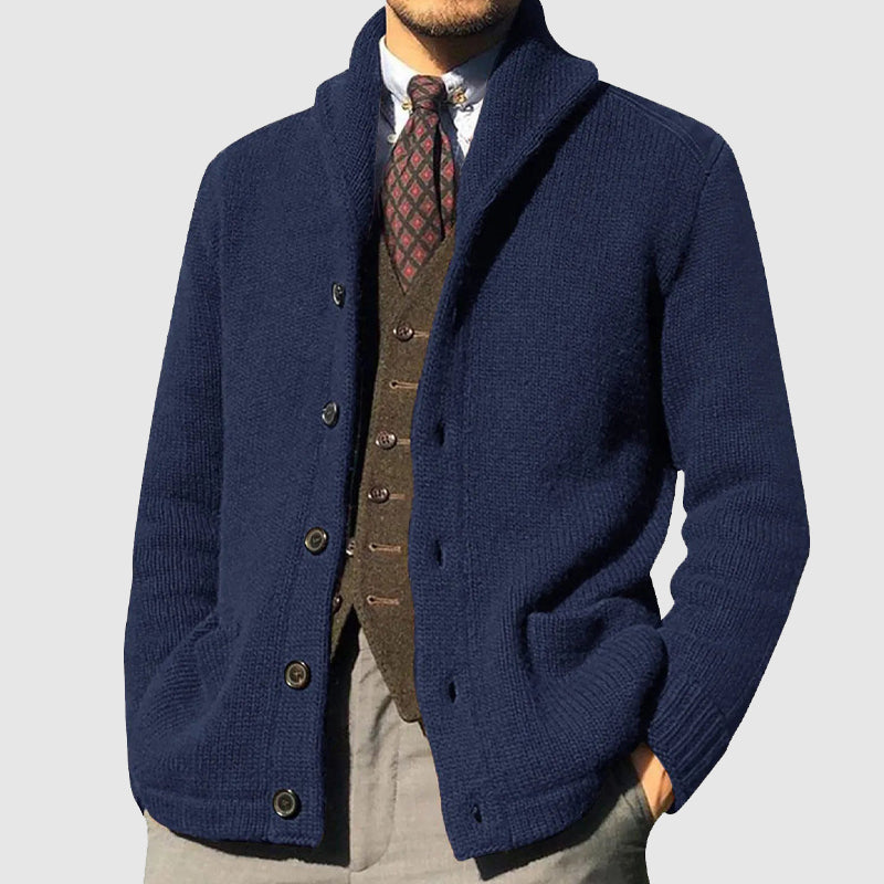 Classic Button Front Men's Cardigan Sweater