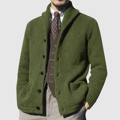 Classic Button Front Men's Cardigan Sweater