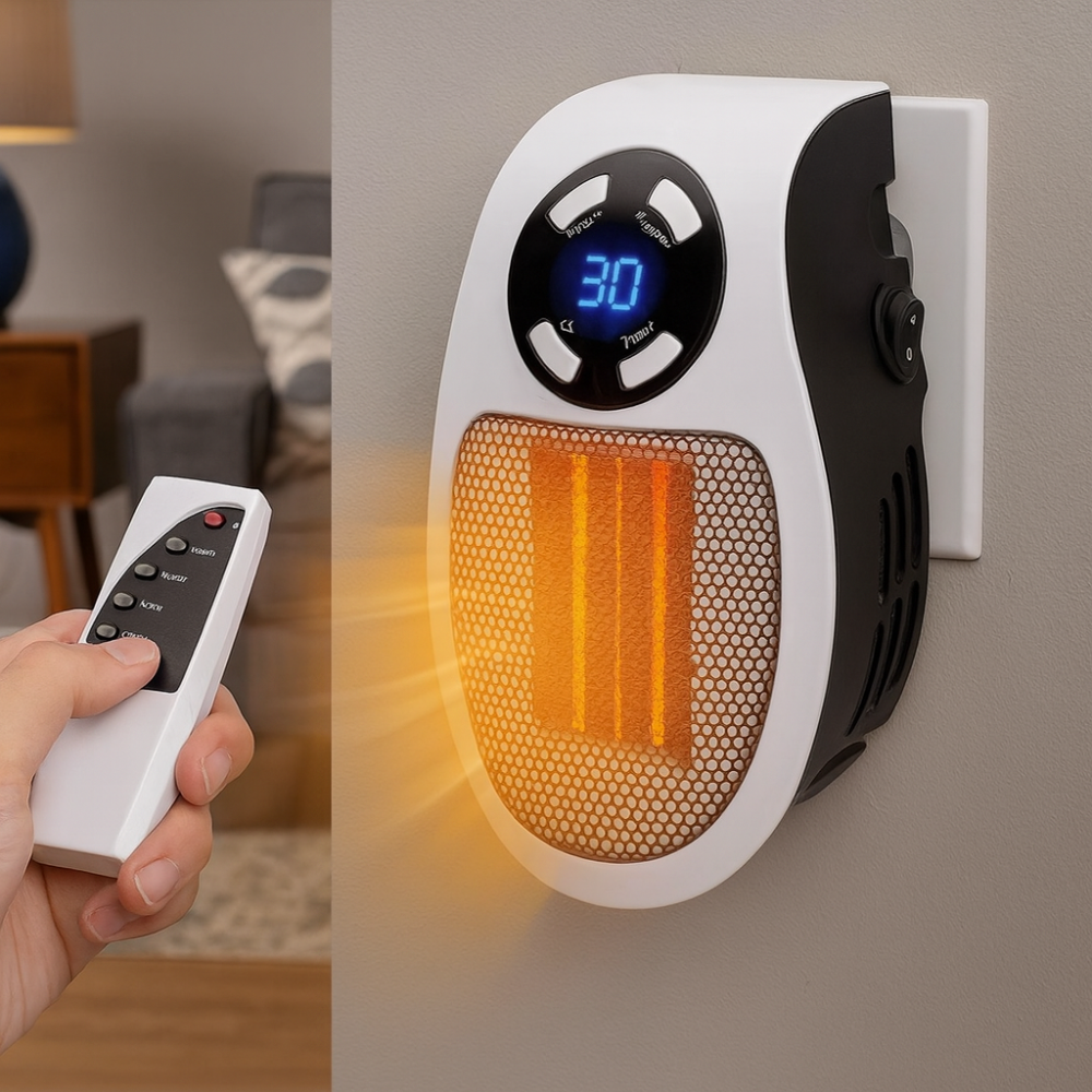 Space Saving Electric Wall Heater with Remote Control - OutfitLondon