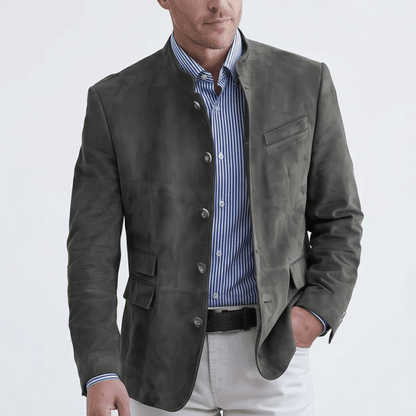 Slim Fit Blazer with Classic Two Button Front