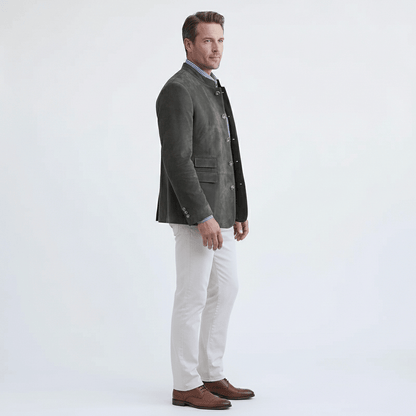 Slim Fit Blazer with Classic Two Button Front