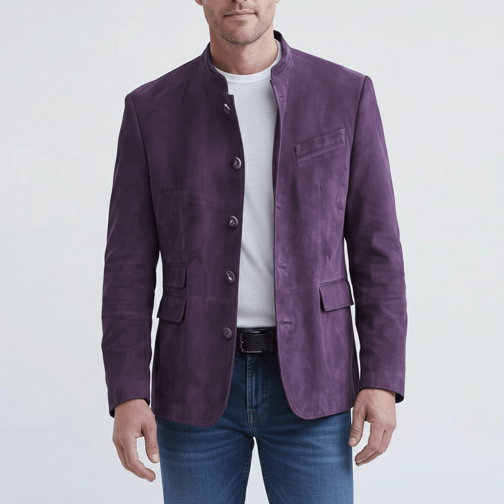 Slim Fit Blazer with Classic Two Button Front