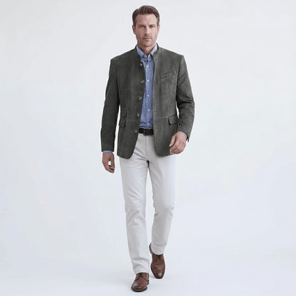 Slim Fit Blazer with Classic Two Button Front