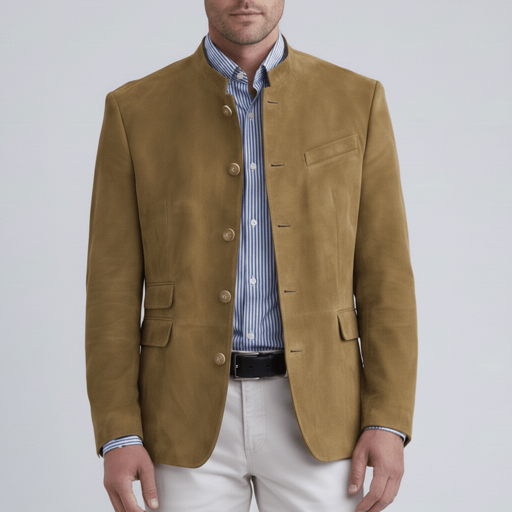 Slim Fit Blazer with Classic Two Button Front