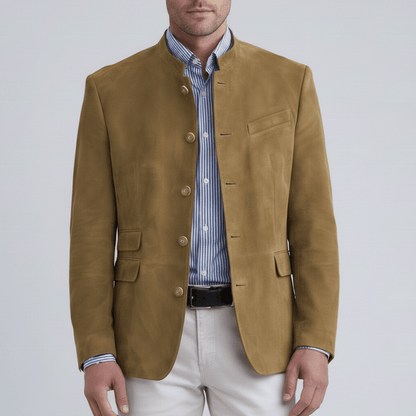 Slim Fit Blazer with Classic Two Button Front