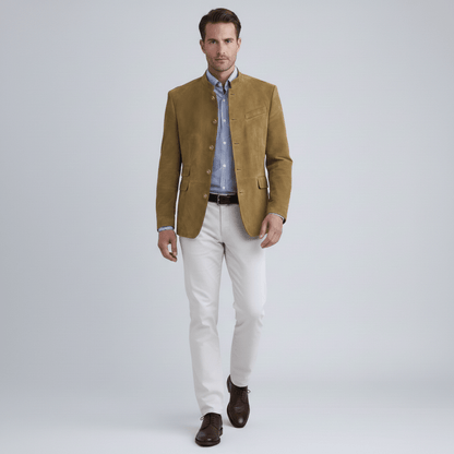 Slim Fit Blazer with Classic Two Button Front