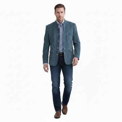 Slim Fit Blazer with Classic Two Button Front