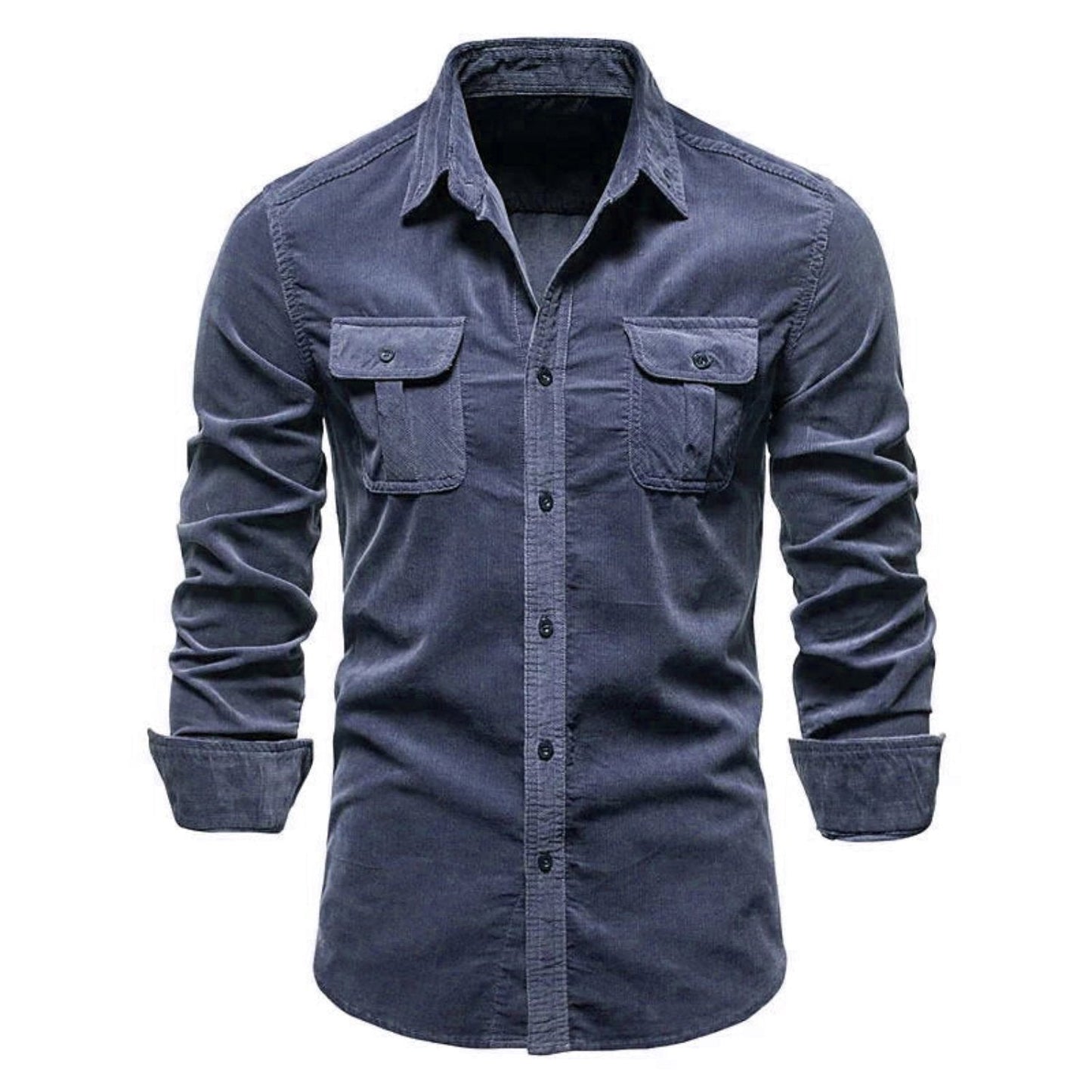 Casual Loose Fit Cotton Dress Shirt