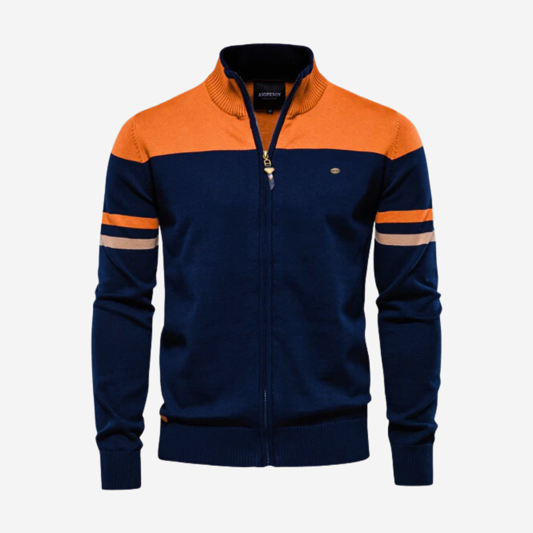 Men's Athletic Zip Up Sweater - OutfitLondon